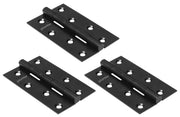 Plantex Hinges for Main Door/Stainless Steel Door Butt Hinges 4 inch x 14 Gauge/2 mm Thickness for Home/Office/Hotel/Bedroom/Kitchen/Bathroom/Kabza/Soft Movement Hinges- Pack of 3 (Black)