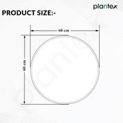 Plantex Mirror for Wall/Aluminium Frame Bathroom Mirror/Round Mirrors for Bathroom/Wall Mount Mirrors for Bedroom/Dressing Room/Living Rooms/Entryway - Shatterproof (24inch-Gold Brushed)
