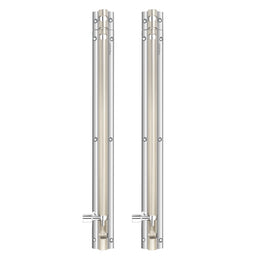 Plantex Heavy Duty 12-inch Joint-Less Tower Bolt for Wooden and PVC Doors for Home Main Door/Bathroom/Windows/Wardrobe - Pack of 2 (703, Silver-Chrome)