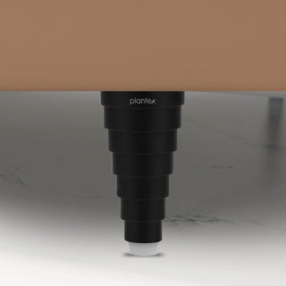 Plantex 4 Inch Sofa Legs for Bed Furniture/Sofa Legs for Table/Sofa Support Legs with Rubber Grip (Black, 6 Pcs)