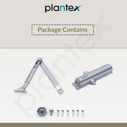 Plantex Heavy Duty Automatic Door Closer/Hydraulic Door Closer for Home/75kg Adujstable Spring Door Closer for Wooden Door & Metal Door (ISO 9001 Certified) - Silver