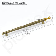 Plantex Main Door Handle/Stainless Steel & Aluminium Door Handle/600mm Pull-Push Handle for Home/Office/Hotel - Pack of 1 (DTMD-413, Brass Antique & Gold)