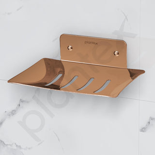 Plantex Stainless Steel Soap Holder for Bathroom/Wall Mounted Soap Holder/Soap Dish/Bathroom Accessories (Rose Gold)