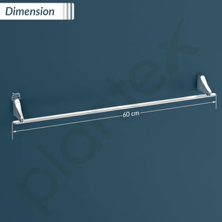 Plantex Rich Brass Bathroom Single Towel Rod/Towel Hanger for Kitchen/Towel Holder/Towel Rack/Bathroom Accessories - Unique (Chrome Finish)