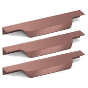 Plantex Profile Handle for Kitchen Cabinet/10 Inch Alluminium Drawer Profile Handle/Wardrobe Pull Handle for Home/Office/Hotel - Pack of 3 (Rose Gold)