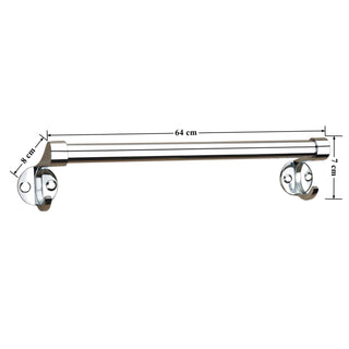 Plantex Stainless Steel Towel Hanger for Bathroom/Towel Rod/Bar/Bathroom Accessories(24 Inch-Chrome)