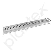 Plantex 304 Grade Stainless Steel Long Shower Drain/Floor Drain/Drainage Cover/Floor Drain Cover with Removable Grate (10 x 60 cm - Matt) (Capsule)