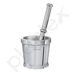 Plantex Heavy Stainless Steel/Mortar & Pestle Set/Spice Mixer/Khalbatta/Khal/Okli for Kitchen - Size 2(Dia: 7.5, H: 7 cm)