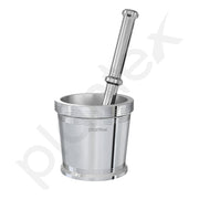 Plantex Heavy Stainless Steel/Mortar & Pestle Set/Spice Mixer/Khalbatta/Khal/Okli for Kitchen - Size 2(Dia: 7.5, H: 7 cm)