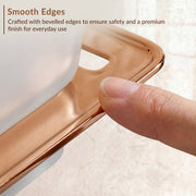 Plantex 304 Grade Stainless Steel Glass Toothbrush Holder/Stand/ABS Toothpaste Stand/Tumbler Holder for Bathroom - Decan (Rose Gold)