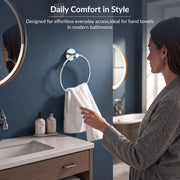 Plantex Compact Stainless Steel Towel Hanger for Bathroom/Towel Holder/Napkin Holder for Wash Basin/Towel Ring/Bathroom Accessories (Pack of 1)