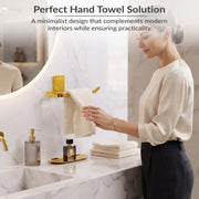 Plantex 304 Grade Stainless Steel Napkin Holder for Wash Basin/Towel Holder for Bathroom/Towel Holder/Towel Ring/Bathroom Accessories - Crystal (PVD Gold)