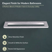Plantex 20 Inch Acrylic Towel Hanger for Bathroom/Towel Rod for Kitchen/Napkin Holder/Stand/Towel Bar for Bathroom - Pack of 1 (VIG-126, Grey)