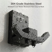 Plantex 304 Grade Stainless Steel Robe Hook/Cloth Towel Hanger/Door Hanger Hook/Bathroom Accessories - Pack of 1 (Crystal, Black)