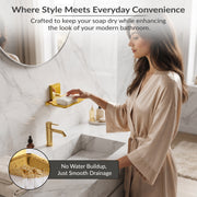 Plantex 304 Grade Stainless Steel Soap Dish/Soap Holder/Soap Stand/Soap Case/Soap Storage for Bathroom/Bathroom Accessories - Crystal (PVD Gold)
