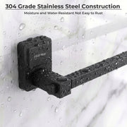 Plantex 304 Garde Stainless Steel 24 inch Towel Bar for Bathroom/Towel Stand/Single Towel Rod/Bathroom Accessories - Darcy (Black)