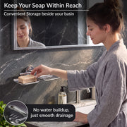 Plantex Galaxy 304 Grade Stainless Steel Bathroom Soap Holder/Soap Stand/Soap Dish for Bathroom Accessories (Chrome)
