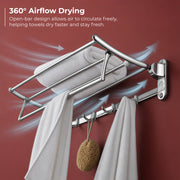 Plantex Stainless Steel Towel Holder in Bathroom/Towel Holder/Bathroom Towel Hanger for Wall/Towel Rack/Bathroom Accessories (24 Inch) Chrome Finish