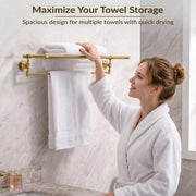 Plantex 304 Grade Stainless Steel Towel Rack for Bathroom/Towel Stand/Hanger/Bathroom Accessories - Niko (24 Inch-Antique)