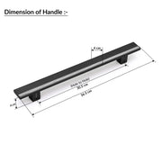 Plantex 12 Inch Main Door Handle/Aluminium Handle for Door/Black Pull-Push Handle for Home/Office/3 Years Warranty Pack of 1 (APS-612, Black)
