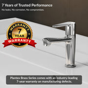 Plantex Pure Brass Pillar Cock Tap for Basin with Teflon Tape/Single Lever Basin Tap/Tabletop Wash Basin Tap/Faucet for Wash Basin (Dol-2301, Chrome)