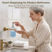 Plantex 304 Grade Stainless Steel Hand Wash Holder for Wash Basin Liquid Soap Dispenser/Bathroom Accessories - Niko (Antique)