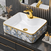 Plantex Ceramic TableTop Wash Basin/Countertop Basin for Bathroom/Small Washbasin/Bathroom Sink (19 x 15 x 5.5 Inch)
