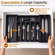 Plantex Expendable Cutlery Tray/Spoon Organiser for Kitchen Drawer
