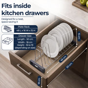 Plantex Stainless Steel Plate Stand/Plate Rack for Kitchen/Thali Organiser/Kitchen Plate Stand/Plates Rack/Plates Organiser (Chrome)
