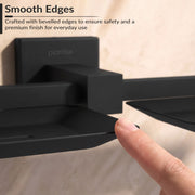Plantex Stainless Steel Double Soap Holder for Bathroom/Soap Case/Dual Soap Dish/Bathroom Accessories - Aqua (Black)