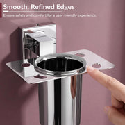 Plantex Stainless Steel Toothbrush Holder for Bathroom/Wall Mounted Toothbrush Holder/Bathroom Accessories - (Chrome)