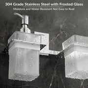 Plantex 304 Grade Stainless Steel Liquid Soap Dispenser/Tumbler Holder/Toothbrush Holder/Bathroom Accessories (Crystal - Chrome)