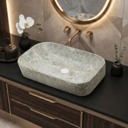 Plantex Ceramic Wash Basin for Bathroom/Over Counter Bathroom Sink/Designer Hand Wash Sink for Home/Office/Hotel (21.5x14x5 Inch)