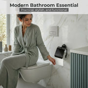 Plantex J4 Stainless Steel Toilet Paper Holder for Bathroom/Tissue Holder for Washroom/Toilet roll Holder for Wall Mounted/Bathroom Accessories (PVD Black Finish) Angel
