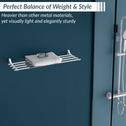 Plantex Rich Brass 24-inch Towel Rack for Bathroom/Towel Hanger for Bathroom/Towel Stand/Bathroom Accessories - Unique (Chrome)