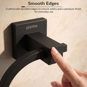 Plantex Stainless Steel Towel Holder for Bathroom/Towel Ring Holder/Napkin Holder for Washbasin/Napkin Ring/Bathroom Accessories – Pack of 1, Aqua (Black)