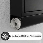 Plantex Letter Box/GI Steel Magazine Holder/Complaint Box & Suggestion Box for Office with Secure Lock and Keys/News Paper Holder/Mail Box/Post Box- (Black) Wall Mount