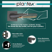 Plantex Triple Security Door Lock for Home/Main Door Lock Set with 3 Years of Warranty by plantex/Mortise Lock for Door with Brass Lock Body & Cylinder (7121, Grey & Choco)