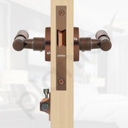 Plantex Heavy Duty Door Lock – Bathroom Door Lock/Mortise Keyless Handle Set for Home/Bathroom/Store Room/Balcony/Office with Baby Latch (603 - PVD Rose Gold)