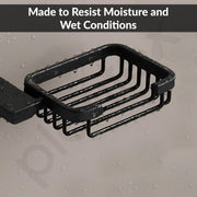 Plantex Space Aluminum Soap Dish/Soap Stand/Soap Holder/Bathroom Soap Holder/Bathroom Accessories (Black)
