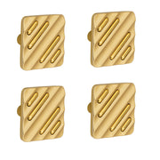 Plantex Knobs for Drawers/Drawer Knobs for Cabinets/Pull-Push Knobs for Kitchen/Bedroom Drawer - Pack of 4 (SH-434, Gold & Gold Matt)