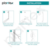 Plantex Cabinet Handle/224mm Handle for Wardrobe/Kitchen Handle/Pull-Push Handle for Home/Office - Pack of 1 (Black)