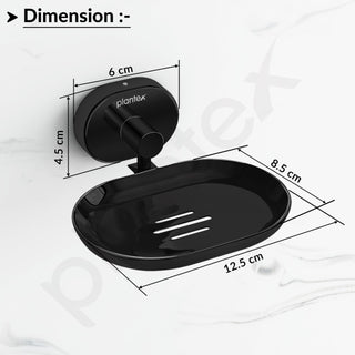 Plantex J4 Stainless Steel Wall Mounted Soap Holder for Bathroom/Soap Holder for Kitchen/Soap Stand for Bathroom/Bathroom Accessories (PVD Black Finish) Onix