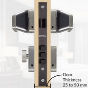 Plantex Door Lock for Home/Main Door Lock Set with 3 Computerized Key/Mortise Lock for Door with Brass LockBody & Cylinder (SM026, Satin & BNM)