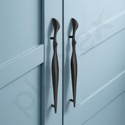 Plantex Cabinet Handle/160mm Handle for Cabinet/Furniture/Door Pull-Push Handle for Home/Office - Pack of 1 (Black)