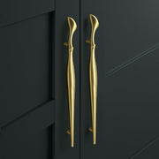 Plantex Cabinet Handle/Kitchen Cabinet Door Handle/Wardrobe/224 mm Cupboard Handle/Door Pull-Push Handle for Home/Office - Pack of 2 (Brass Antique)