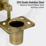 Plantex 304 Grade Stainless Steel Tooth Brush Holder/Tumbler Holder/Bathroom Accessories - Splash (Antique)