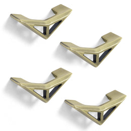 Plantex Triangle Knobs for Cabinets/Drawer Knob/Cabinet Pull-Push Knobs for Kitchen/Bedroom Drawer - Pack of 4 (Brass Antique)
