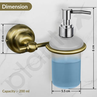 Plantex 304 Grade Stainless Steel Liquid Soap Dispenser/Shampoo Dispenser/Hand Wash Dispenser/Bathroom Accessories - Skyllo (Antique)