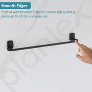 Plantex 304 Grade Stainless Steel Towel Holder for Bathroom/Single Towel Rod/Holder for Bathroom Accessories - Cute (Black - 24 Inch, Pack of 1)